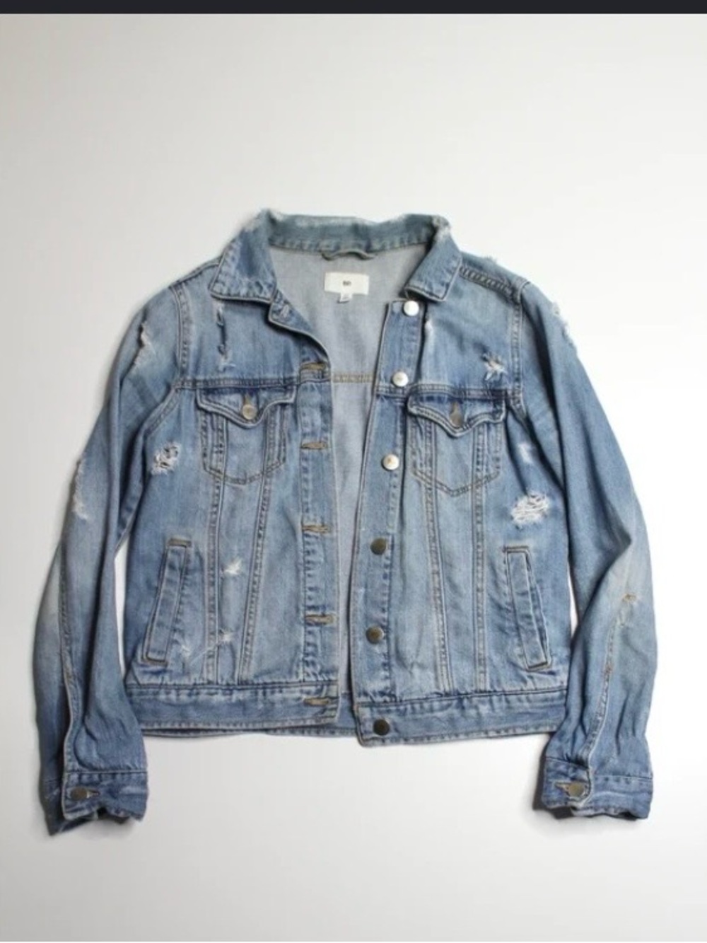 bp Light Wash Distressed Denim Jacket